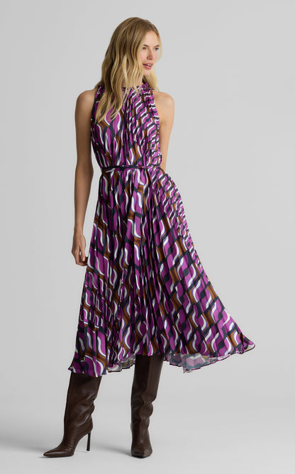 Connie Dress in Vintage Block Print