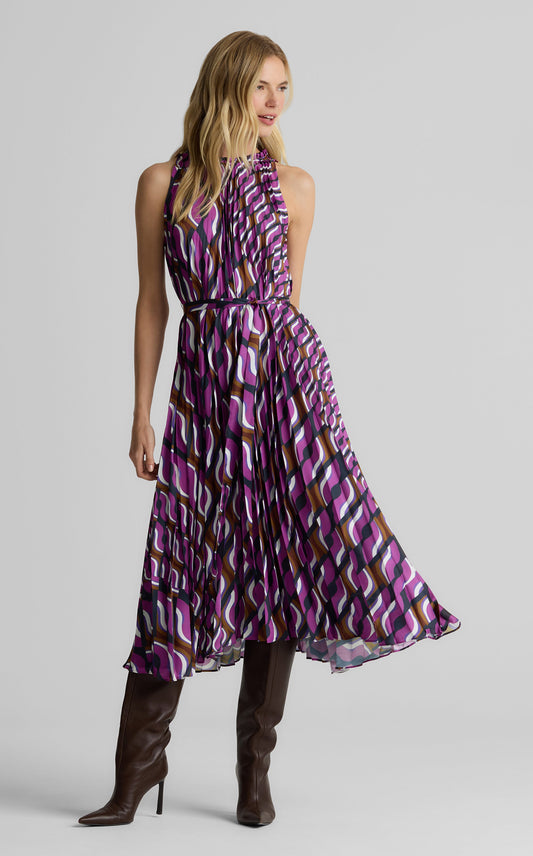 Connie Dress in Vintage Block Print