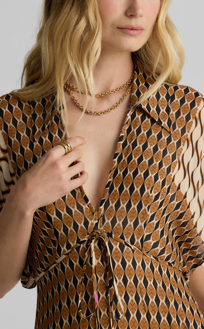 Whitney Dress in Desert Mosaic Print