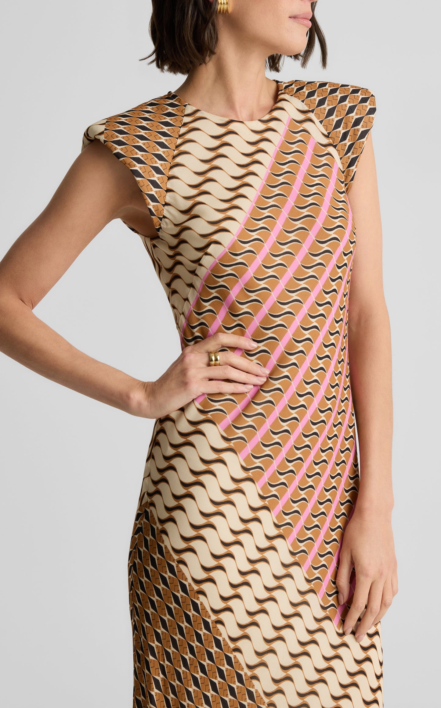 Nicole Dress in Desert Mosaic Print