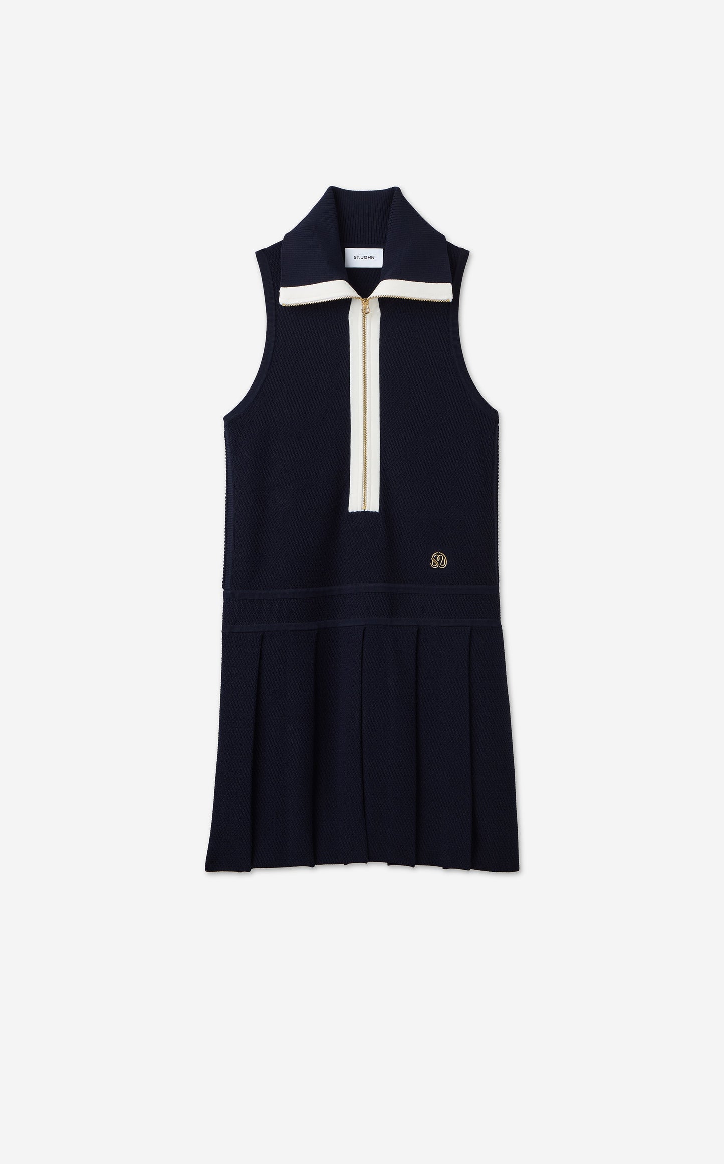 Nelly Dress in St. John x Malbon Diagonal Stretch Knit