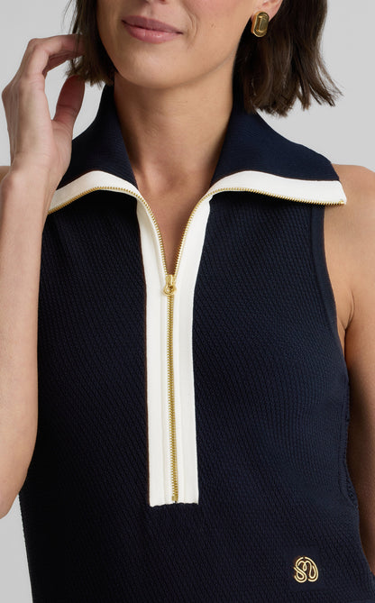 Nelly Dress in St. John x Malbon Diagonal Stretch Knit