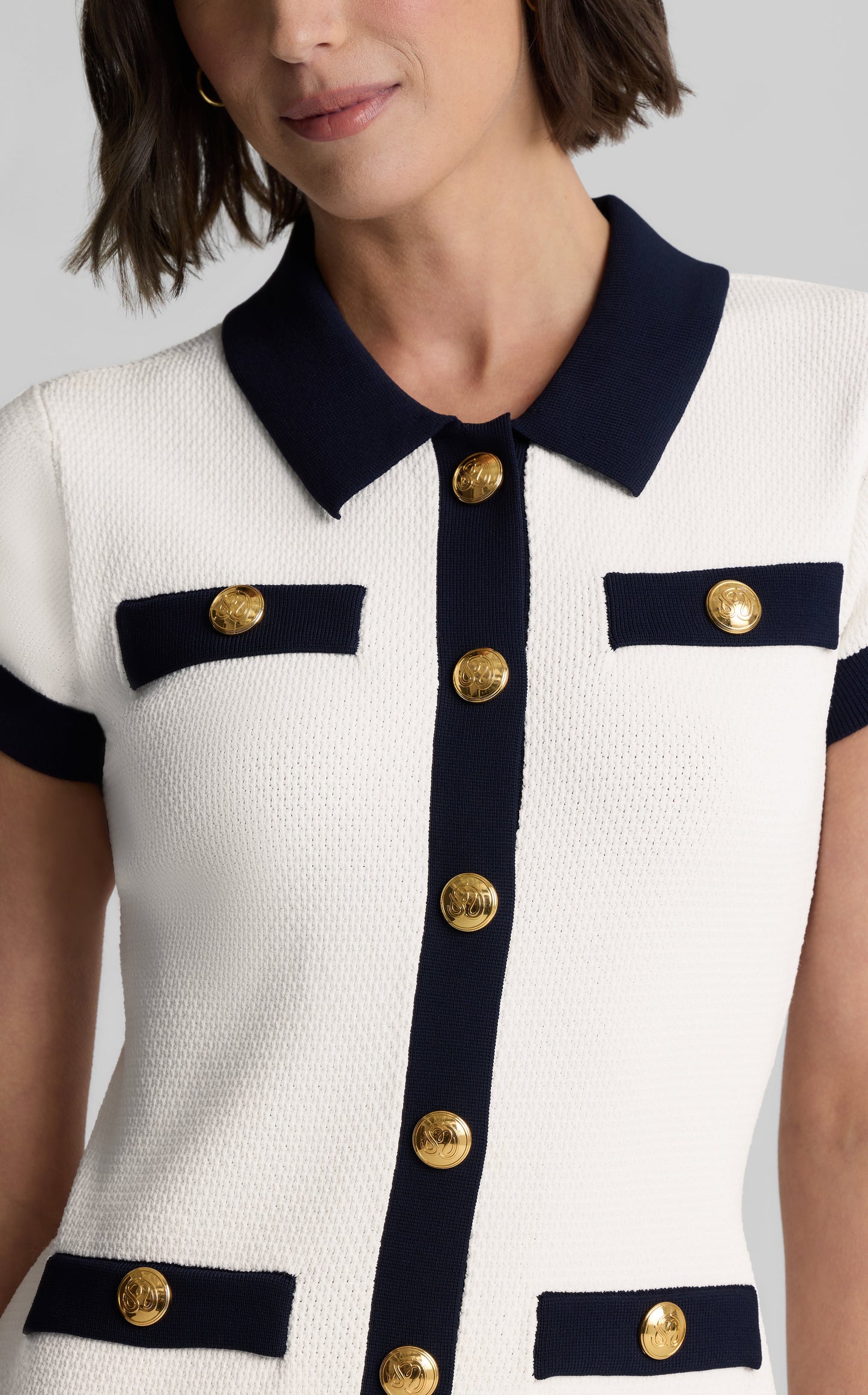 Roxy Dress in St. John x Malbon Contrast Knit