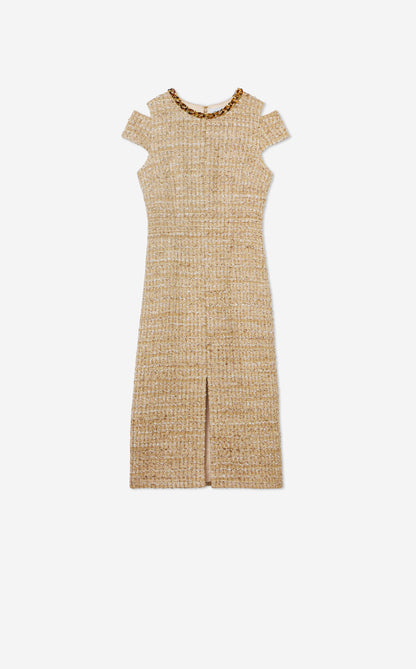 Phoebe Dress in Linden Tweed