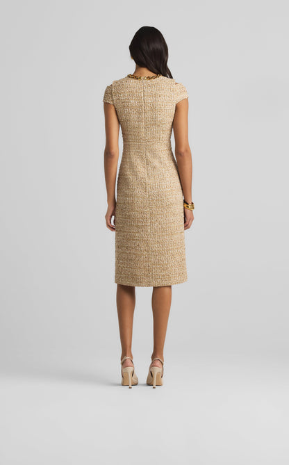 Phoebe Dress in Linden Tweed