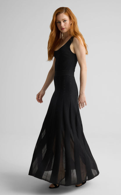 Jean Gown in Grove Godet Knit