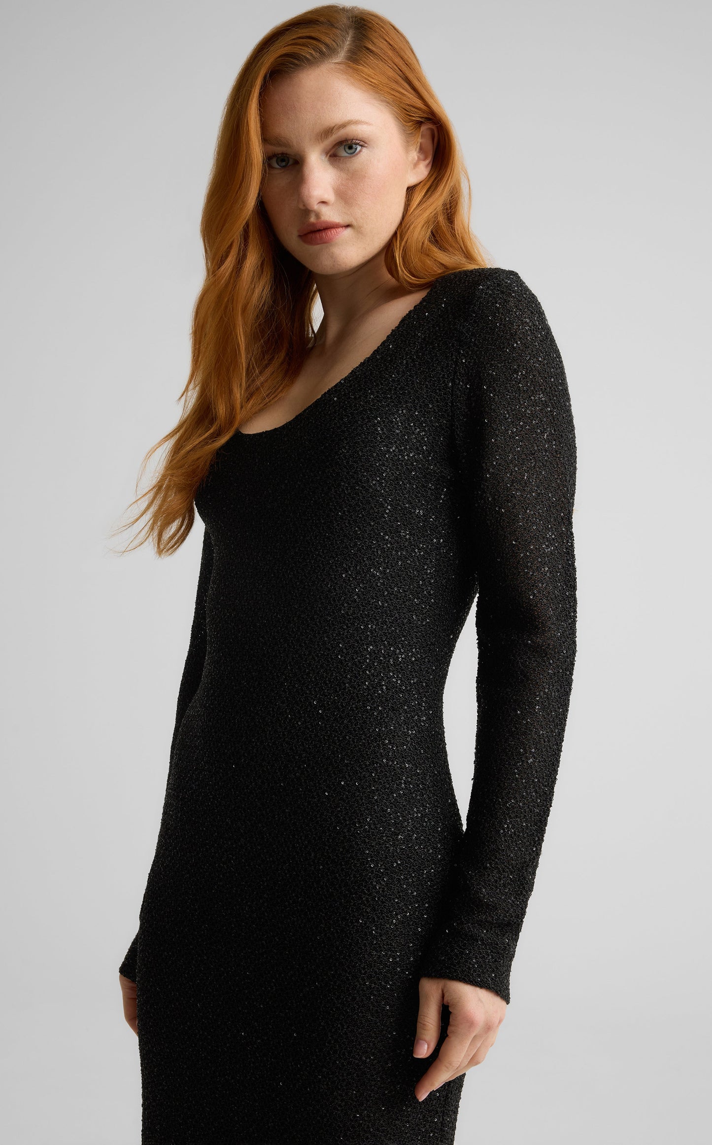 Nicoline Gown in Stretch Sequin Knit