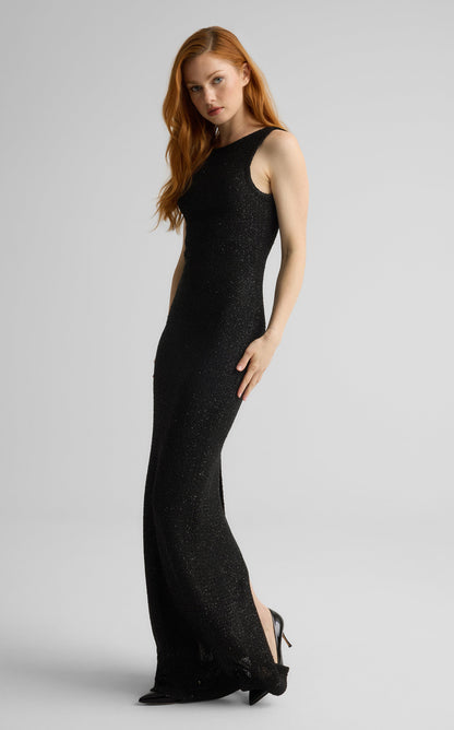Aura Gown in Stretch Sequin Knit
