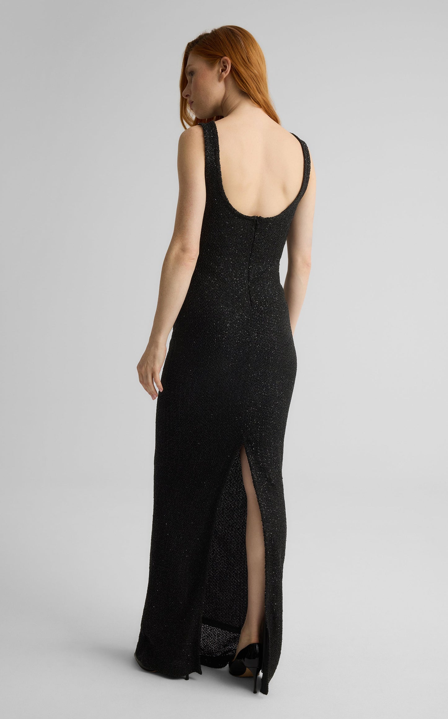 Aura Gown in Stretch Sequin Knit