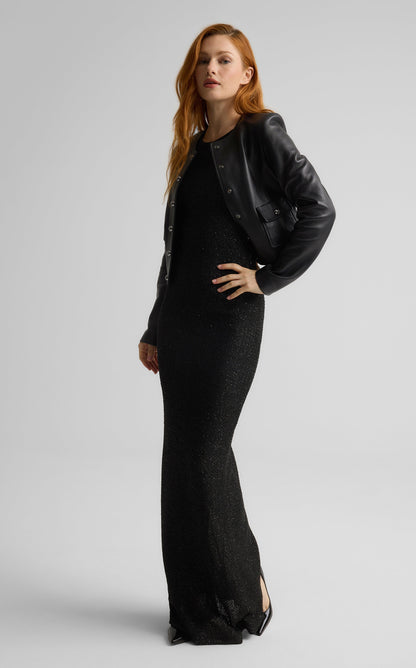 Aura Gown in Stretch Sequin Knit