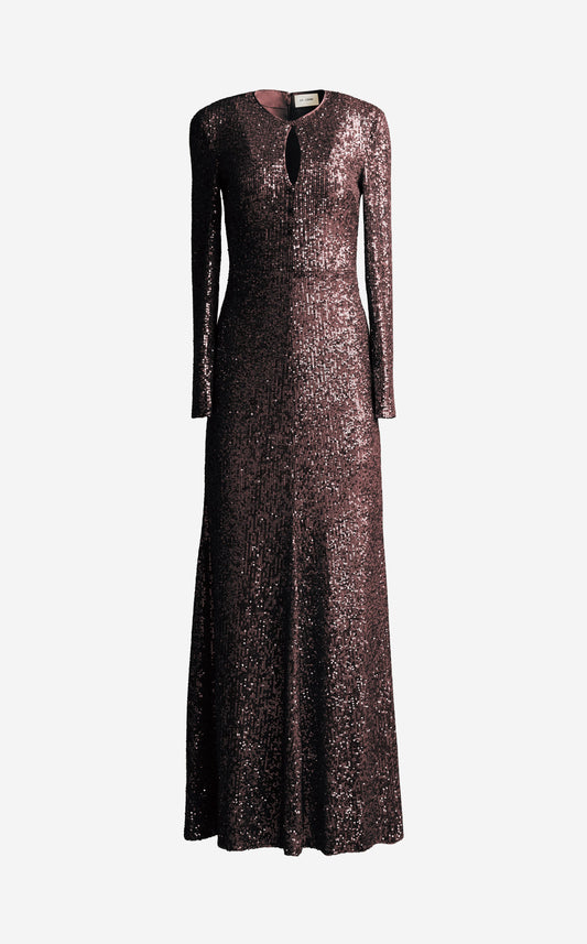 Emilia Gown in Stretch Paillette