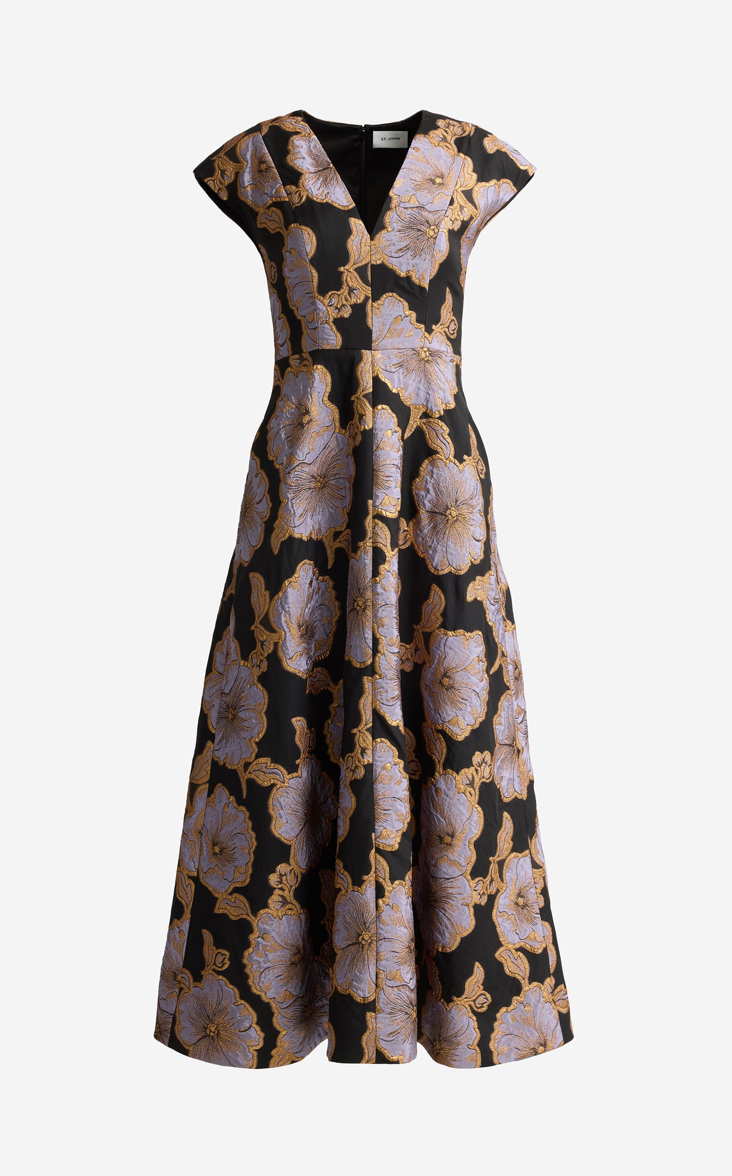 Vida Dress in Poppy Floral Jacquard