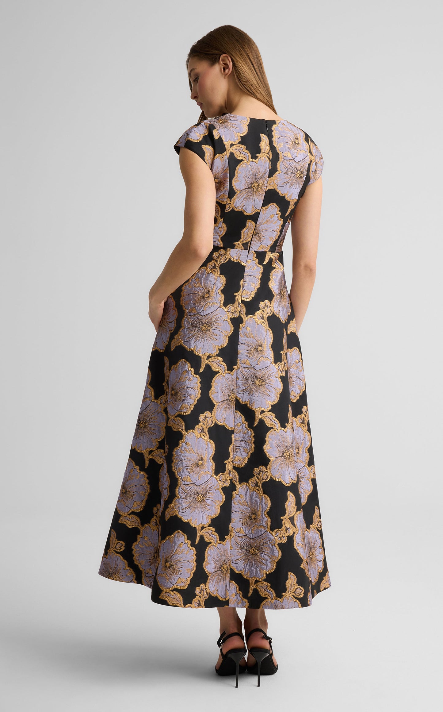Vida Dress in Poppy Floral Jacquard