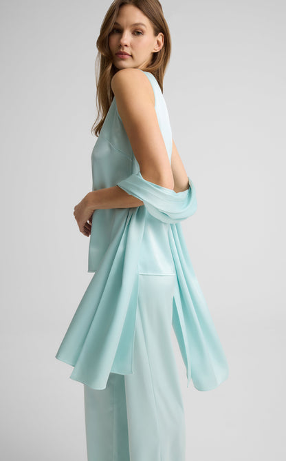 Winslet Wrap in Liquid Satin