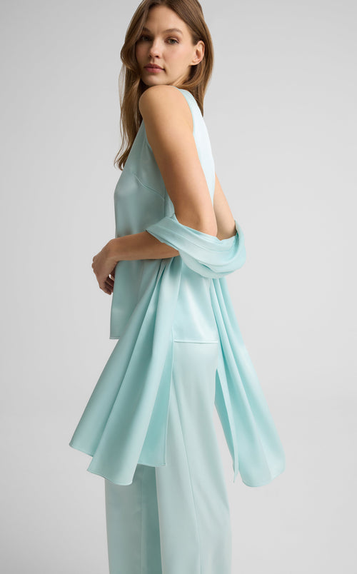 Winslet Wrap in Liquid Satin