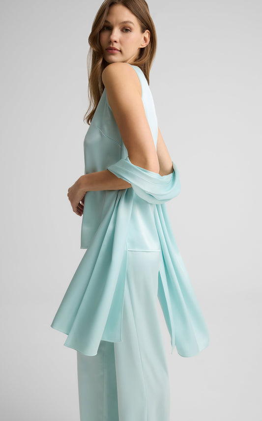 Winslet Wrap in Liquid Satin