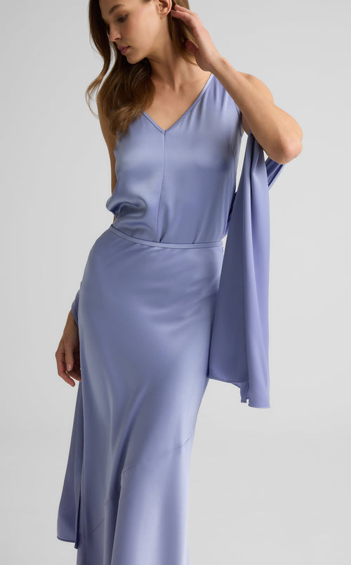 Winslet Wrap in Liquid Satin