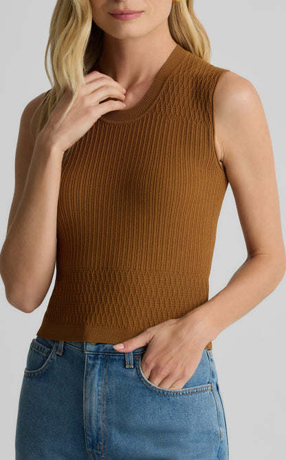 Wren Shell in Fine Mixed Rib Knit