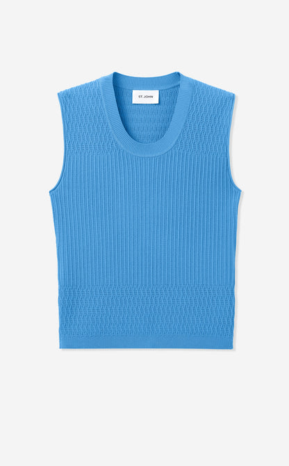 Wren Shell in Fine Mixed Rib Knit