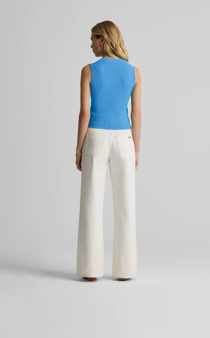 Wren Shell in Fine Mixed Rib Knit