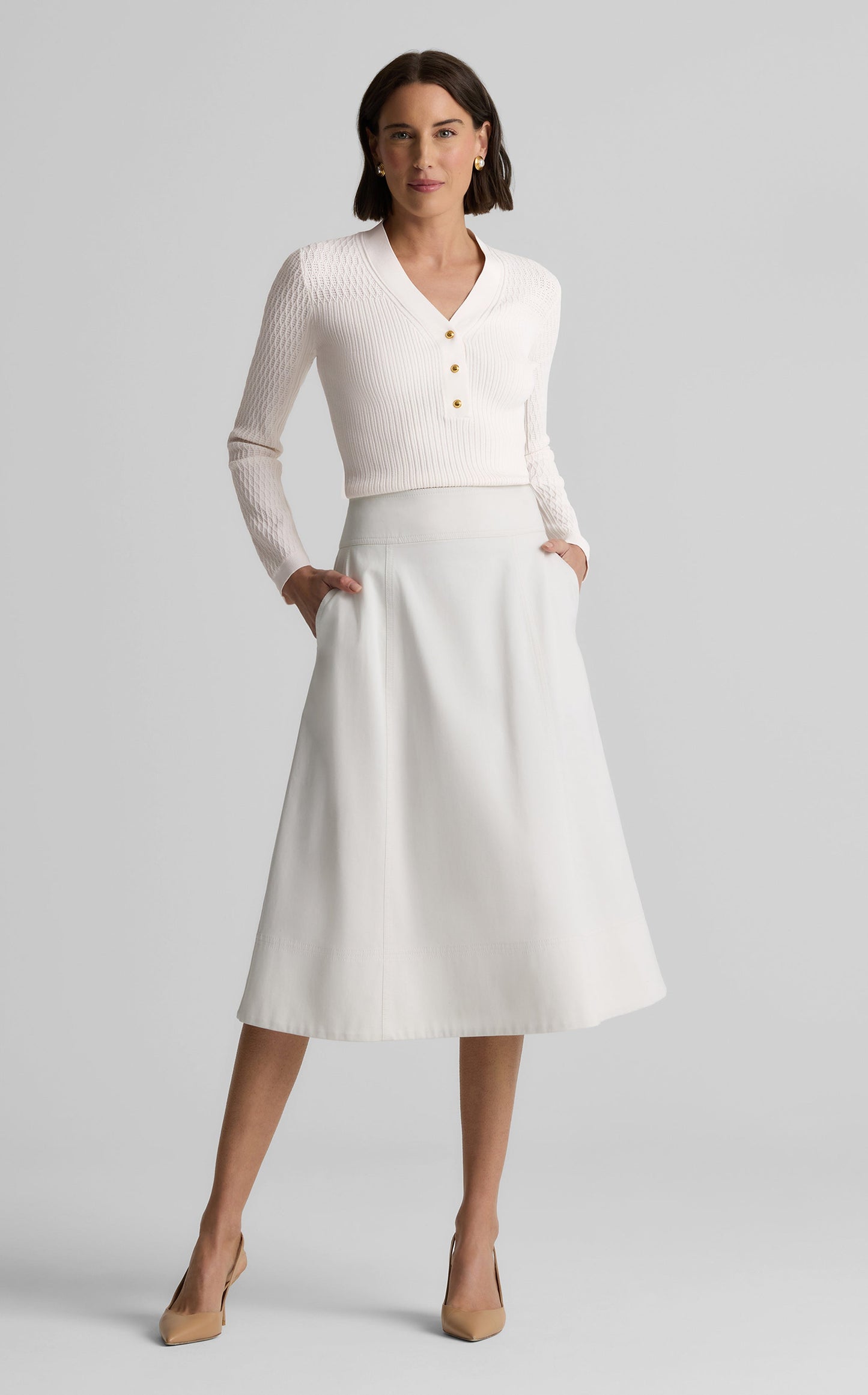 Remy Sweater in Fine Mixed Rib Knit