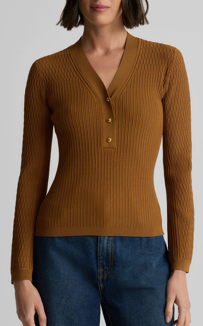 Remy Sweater in Fine Mixed Rib Knit