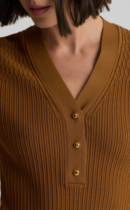 Remy Sweater in Fine Mixed Rib Knit