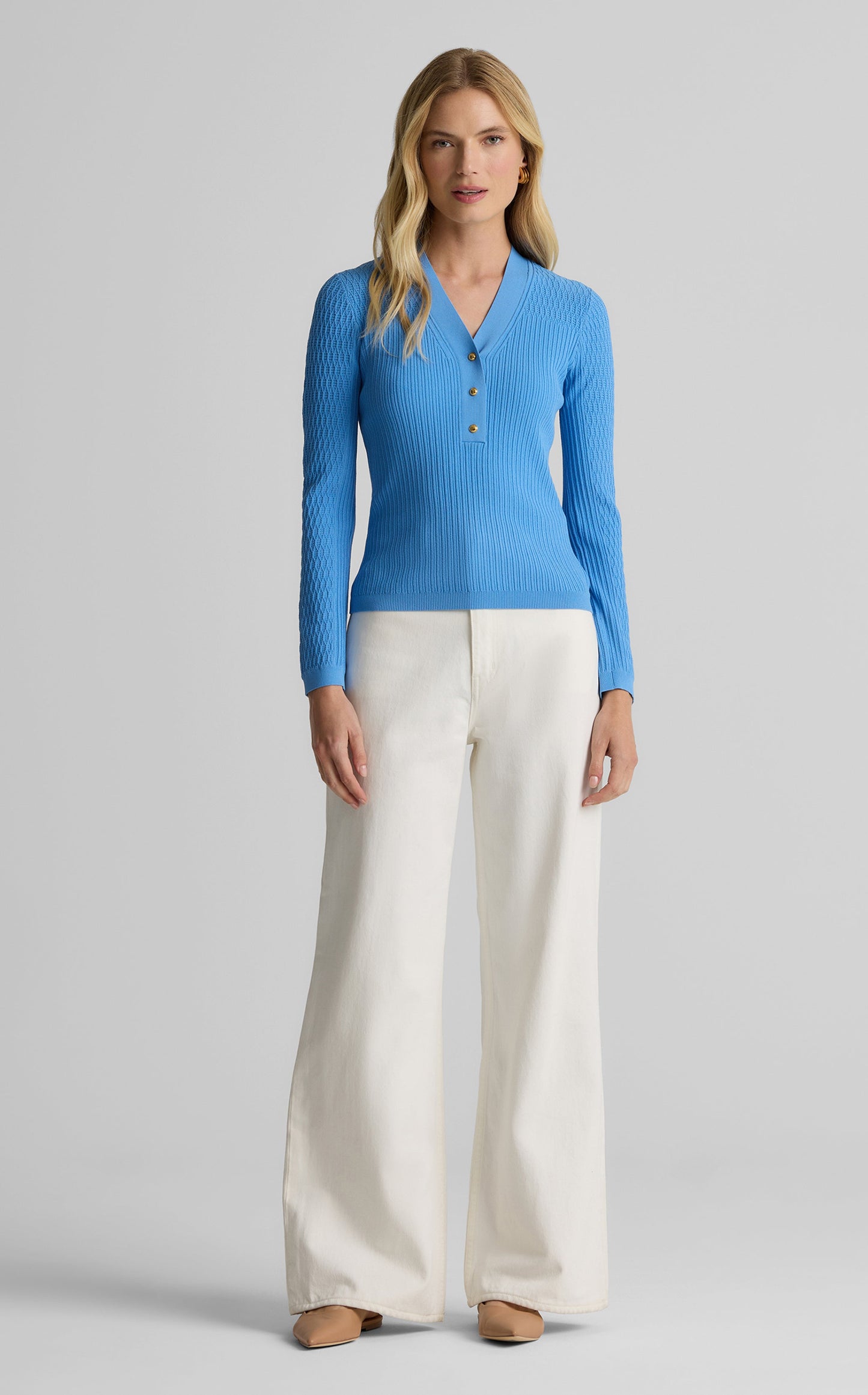 Remy Sweater in Fine Mixed Rib Knit