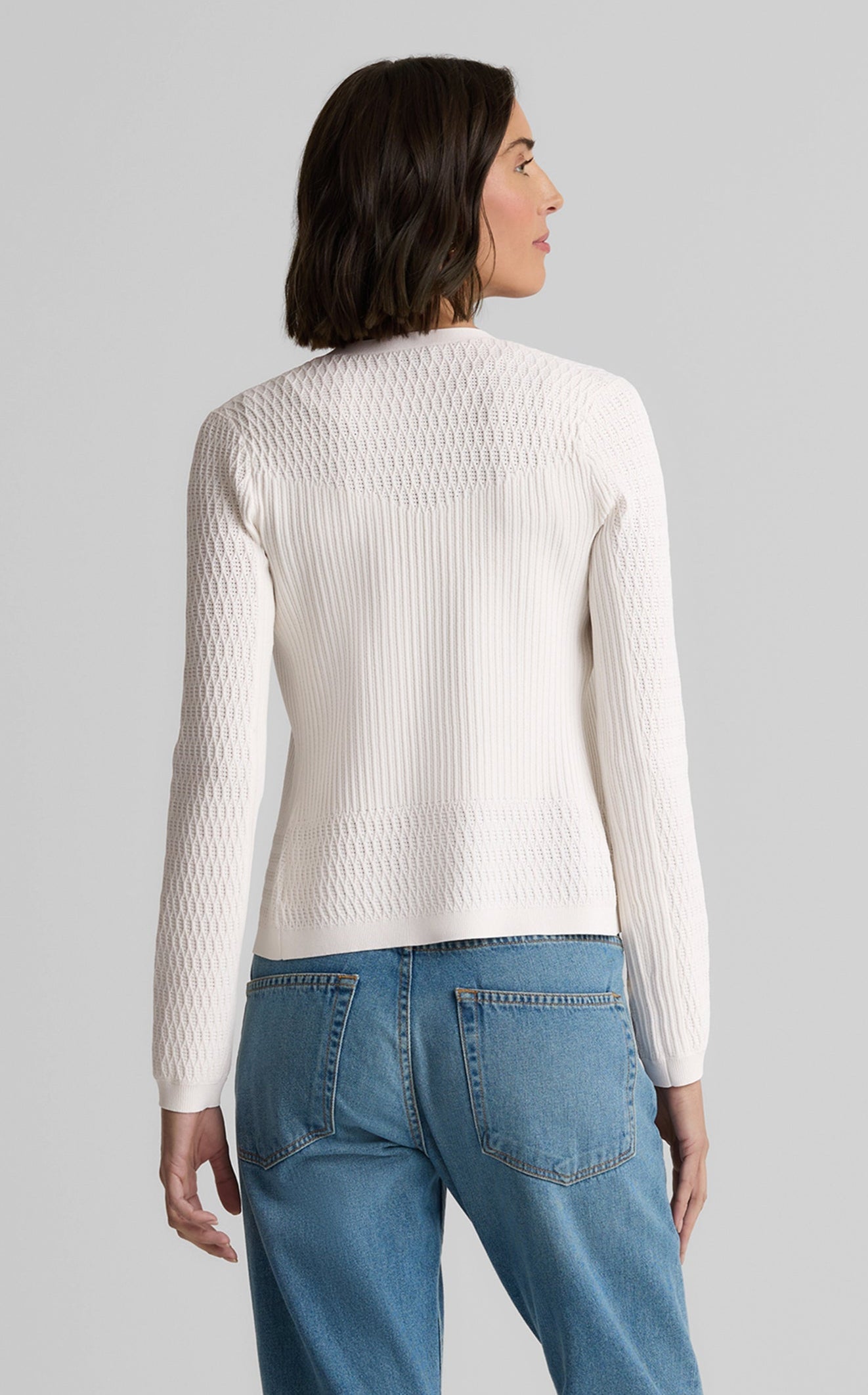 River Cardigan in Fine Mixed Knit