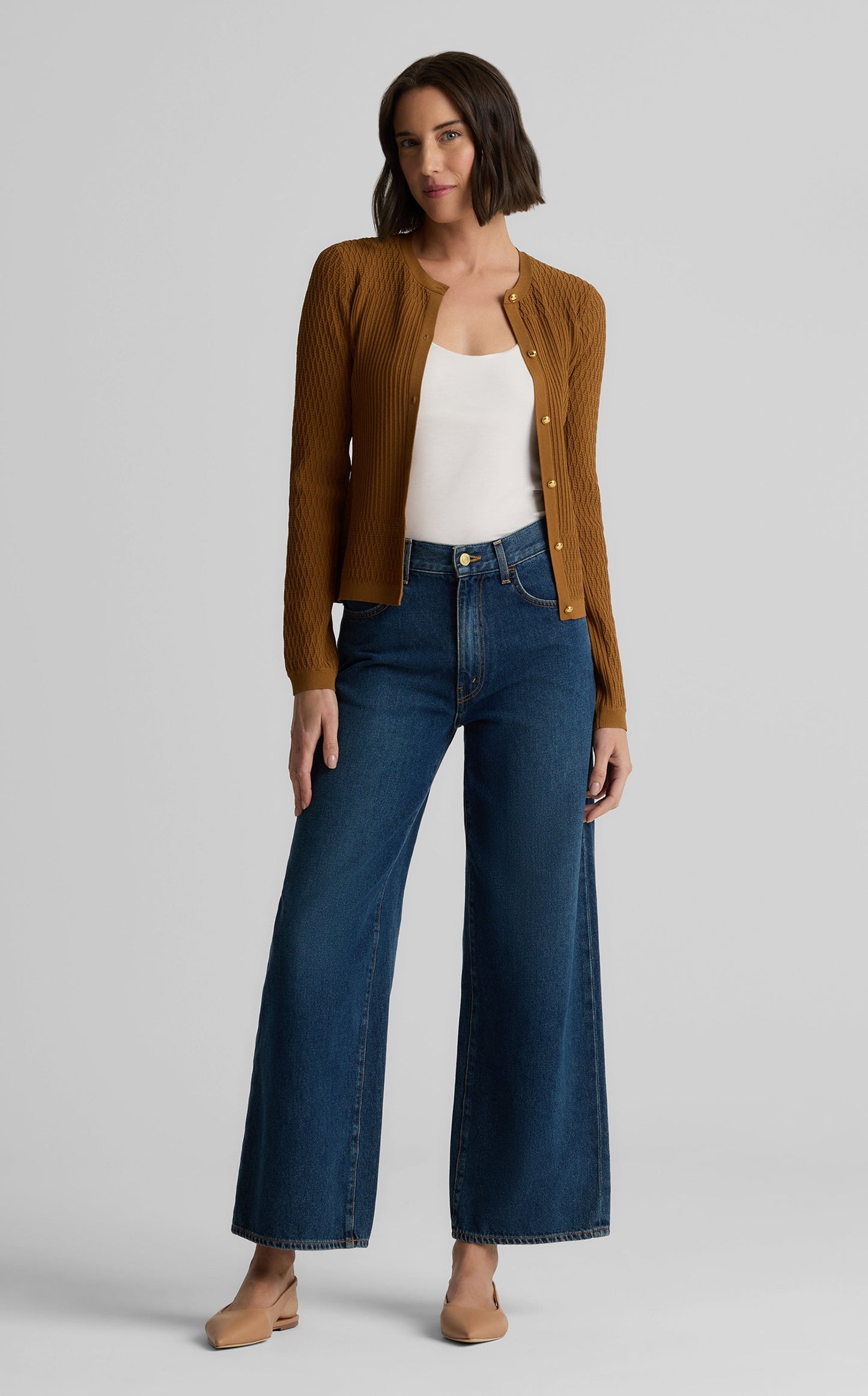 River Cardigan in Fine Mixed Knit