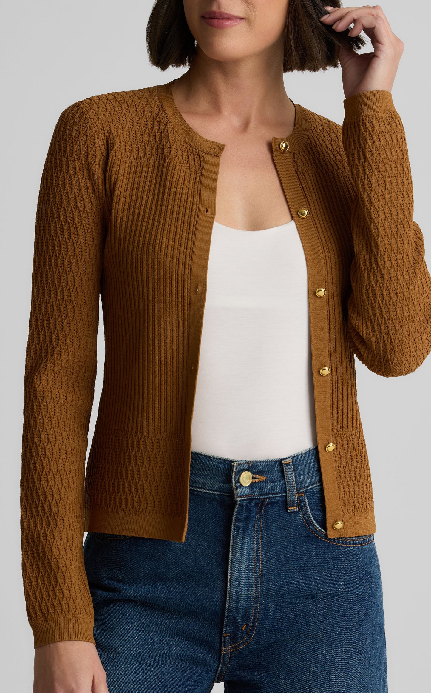 River Cardigan in Fine Mixed Knit