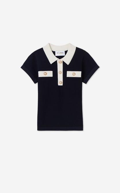 Camryn Sweater in St. John x Malbon Contrast Knit