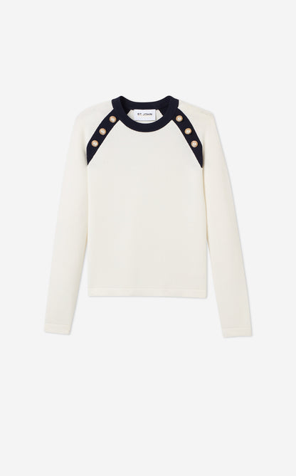 Sheryl Sweater in St. John x Malbon Contrast Knit