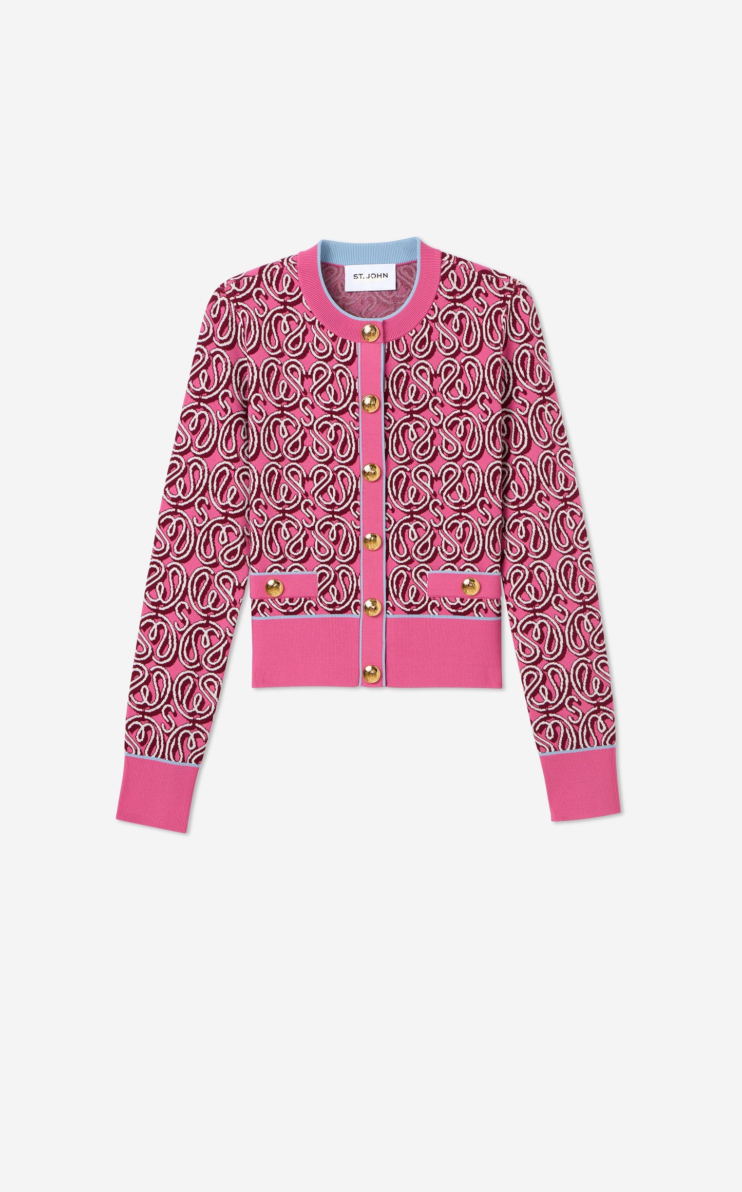 Rosie Sweater in St. John x Malbon Logo Knit