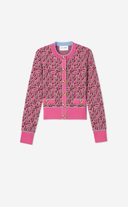 Rosie Sweater in St. John x Malbon Logo Knit