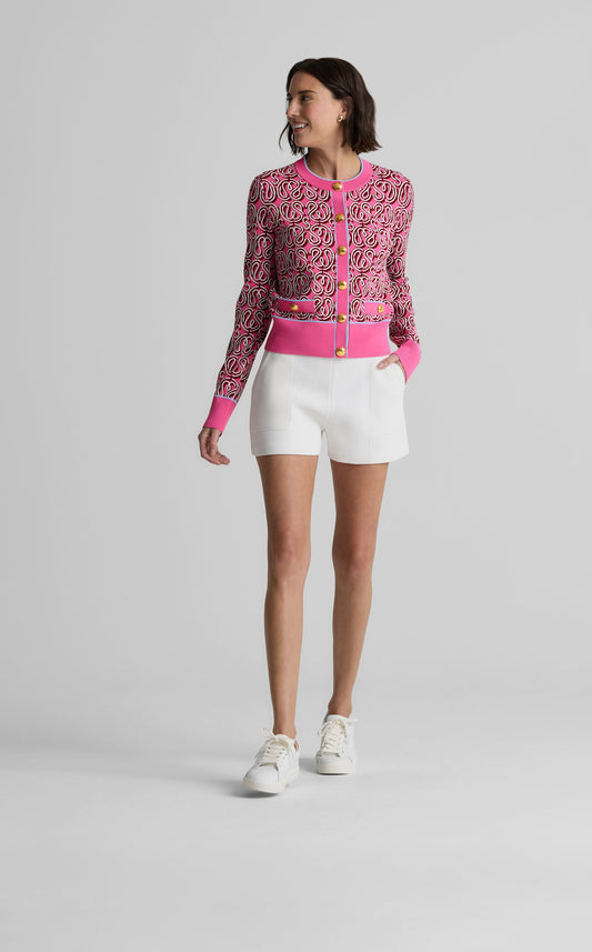 Rosie Sweater in St. John x Malbon Logo Knit