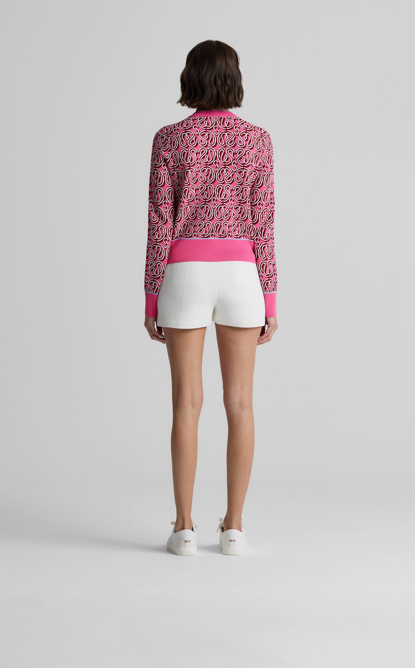 Rosie Sweater in St. John x Malbon Logo Knit