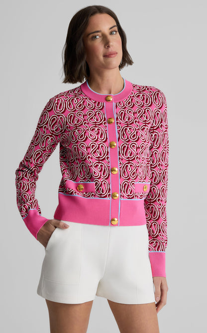 Rosie Sweater in St. John x Malbon Logo Knit