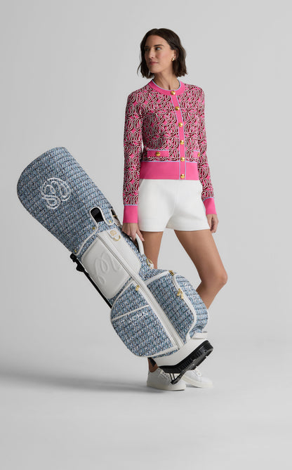 Rosie Sweater in St. John x Malbon Logo Knit