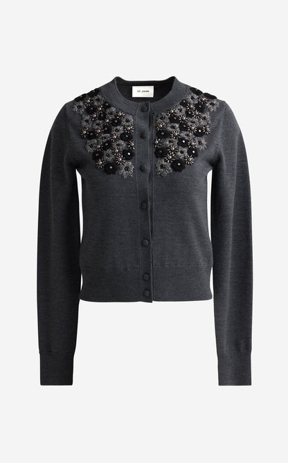 Seraphina Cardigan in Hand Beaded Knit