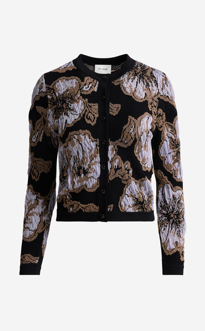 Marlene Cardigan in Poppy Floral Knit