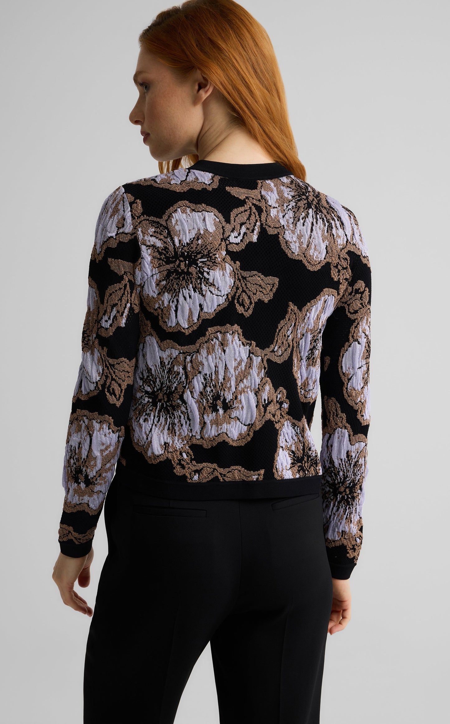 Marlene Cardigan in Poppy Floral Knit