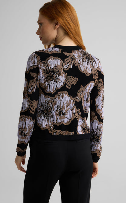 Marlene Cardigan in Poppy Floral Knit