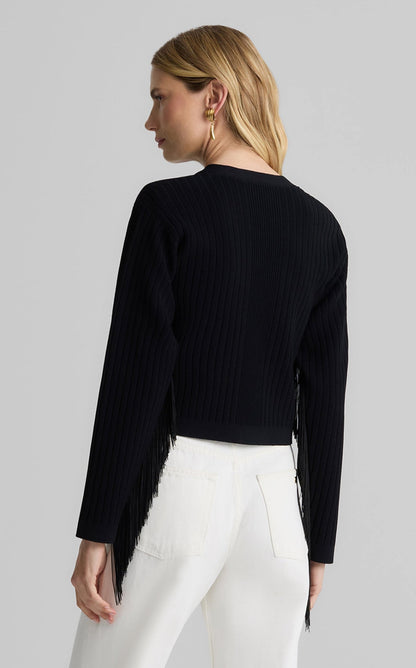 Priscilla Jacket in Fringed Rib Knit