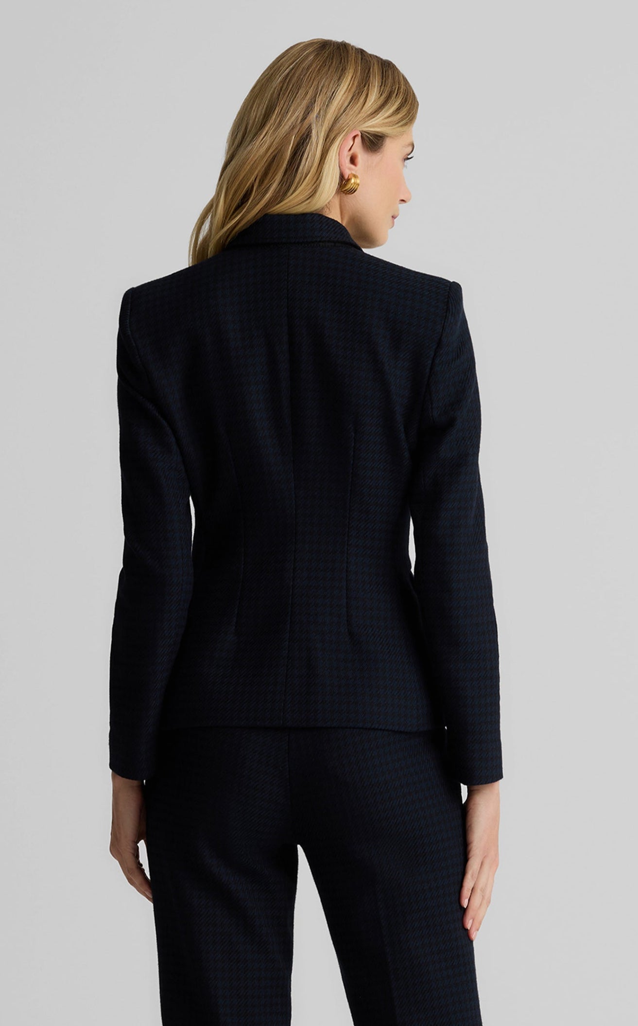 Parker Jacket in Stretch Houndstooth