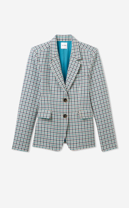 Parker Jacket in Stretch Houndstooth