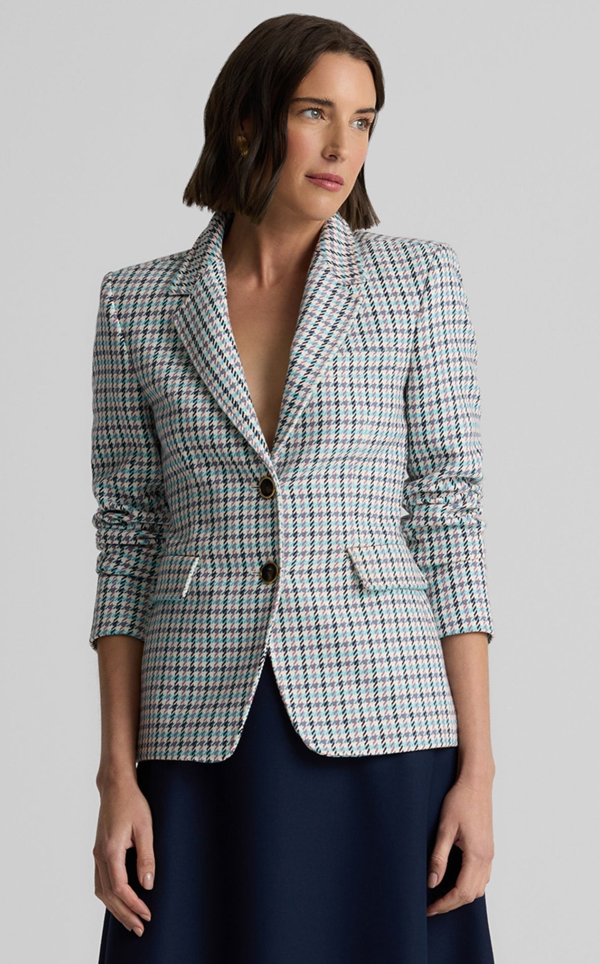 Parker Jacket in Stretch Houndstooth