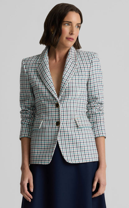 Parker Jacket in Stretch Houndstooth