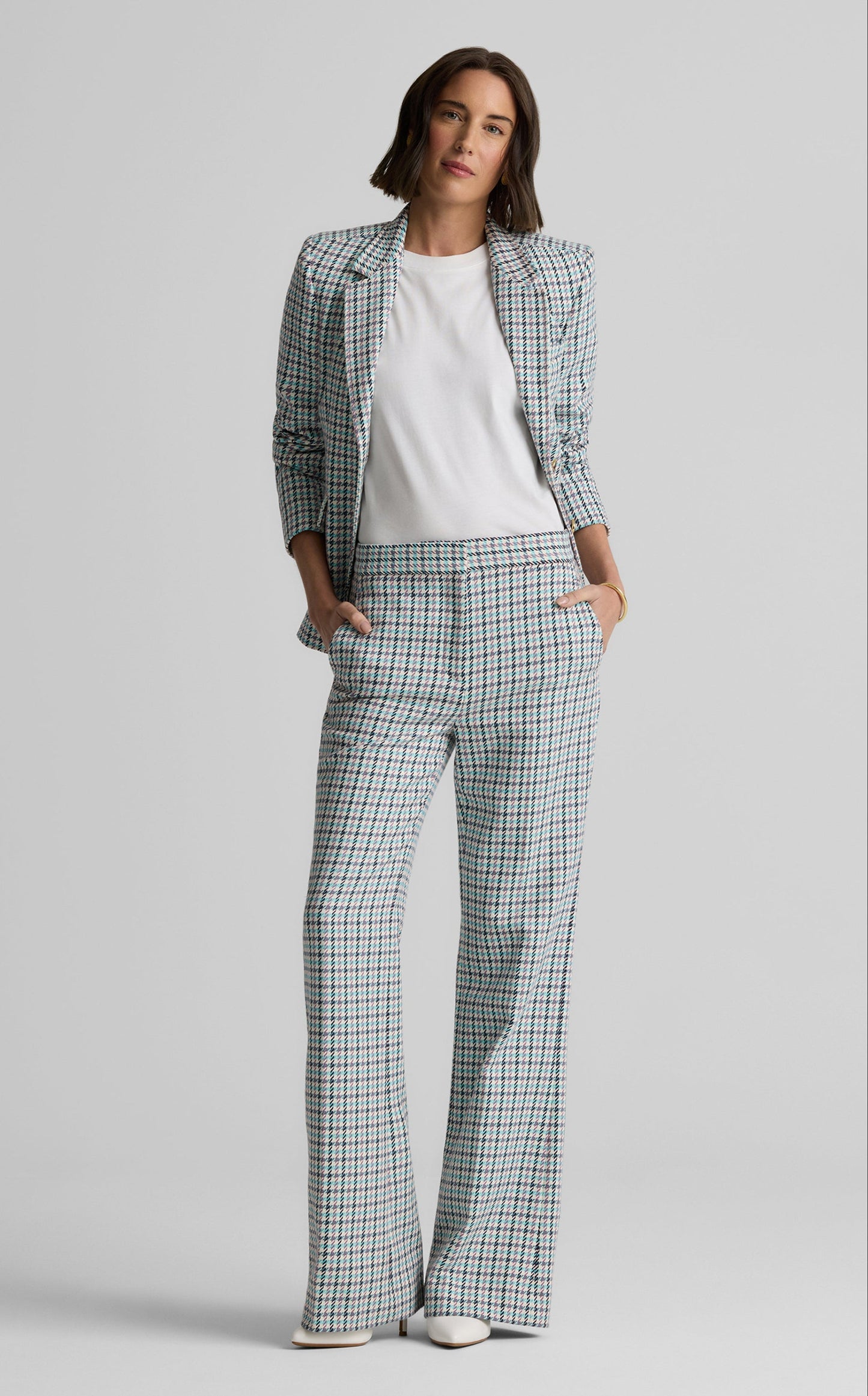 Parker Jacket in Stretch Houndstooth