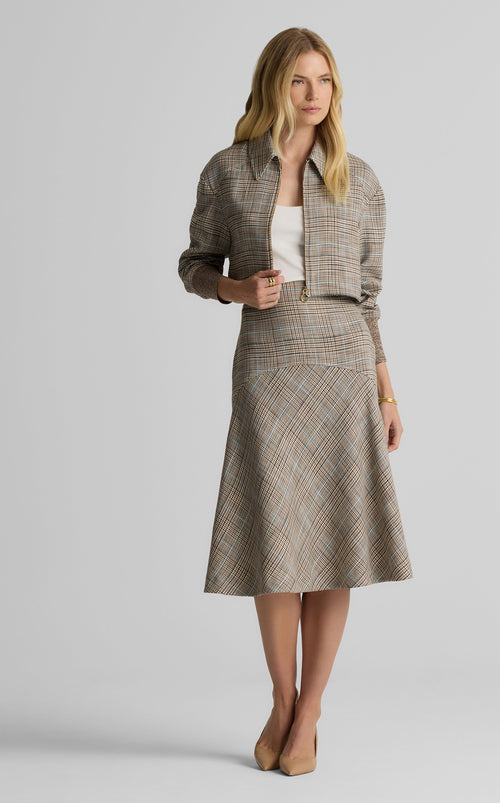 Campbell Jacket in Stretch Plaid